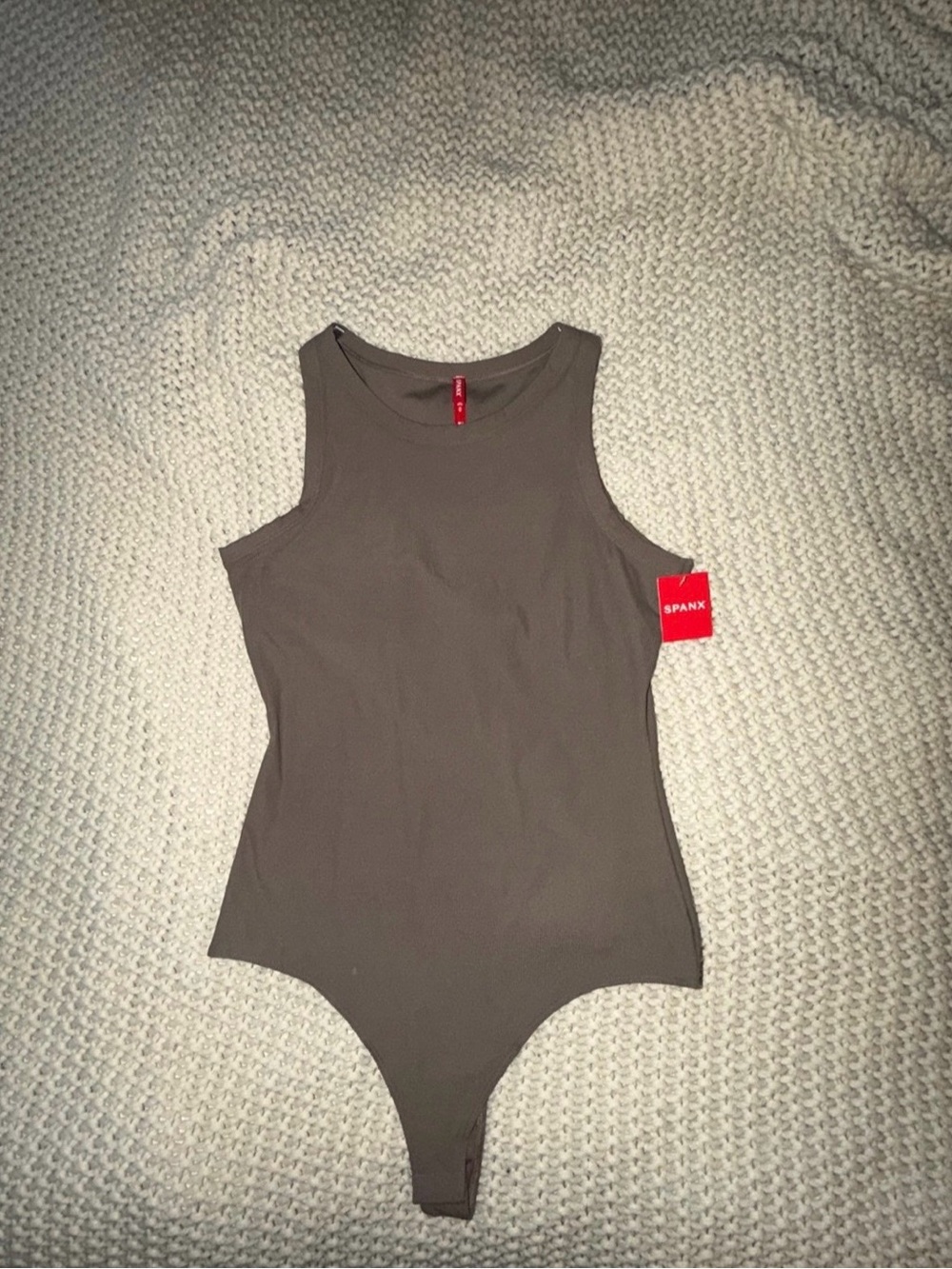 NWT SPANX Brown Tank Bodysuit - Sleeveless Ribbed One-Piece